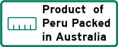 Product of Peru - Packed in Australia