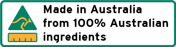 Made in Australia from 100% Australian ingredients