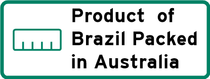 Product of Brazil - Packed in Australia