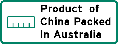Product of China - Packed in Australia