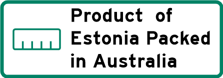 Product of Estonia - Packed in Australia