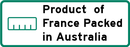 Product of France - Packed in Australia