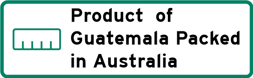 Product of Guatemala - Packed in Australia