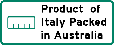 Product of Italy - Packed in Australia