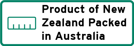 Product of New Zealand - Packed in Australia