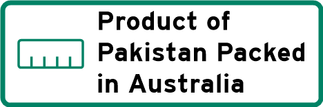 Product of Pakistan - Packed in Australia