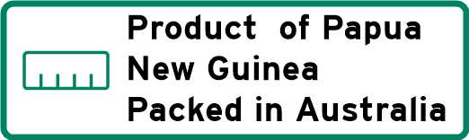 Product of Papua New Guinea - Packed in Australia