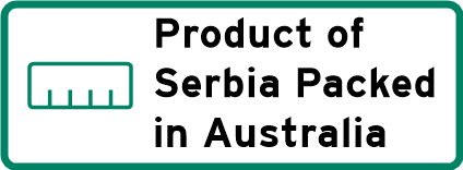 Product of Serbia - Packed in Australia