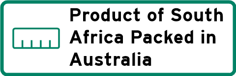 Product of Southafrica - Packed in Australia