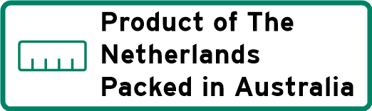 Product of The Netherlands - Packed in Australia