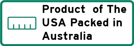 Product of USA - Packed in Australia