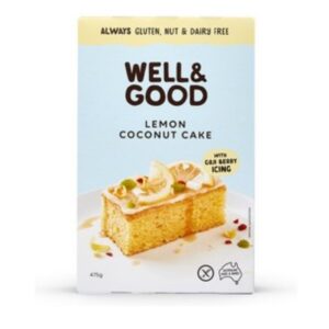 Well & Good Gluten Free Lemon Coconut Slice Pre-Mix 475g