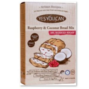 Yes You Can – Gluten Free Raspberry & Coconut Loaf Pre-Mix 400g