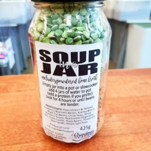 Soup in a Jar – with powdered Bone Broth & Green Split Peas